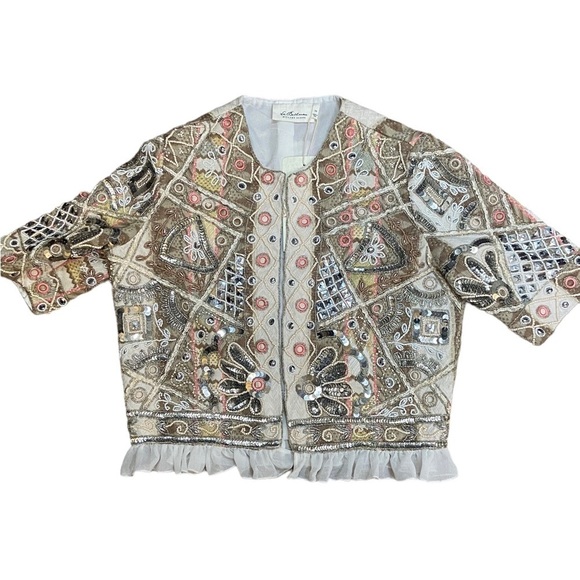 La Bellum Hillary Scott Embroidered Beaded Jacket XS - Picture 10 of 16